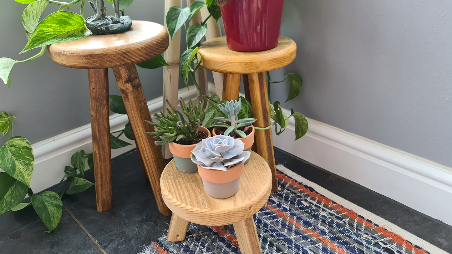 Reclaimed Scaffold Board Plant Stool