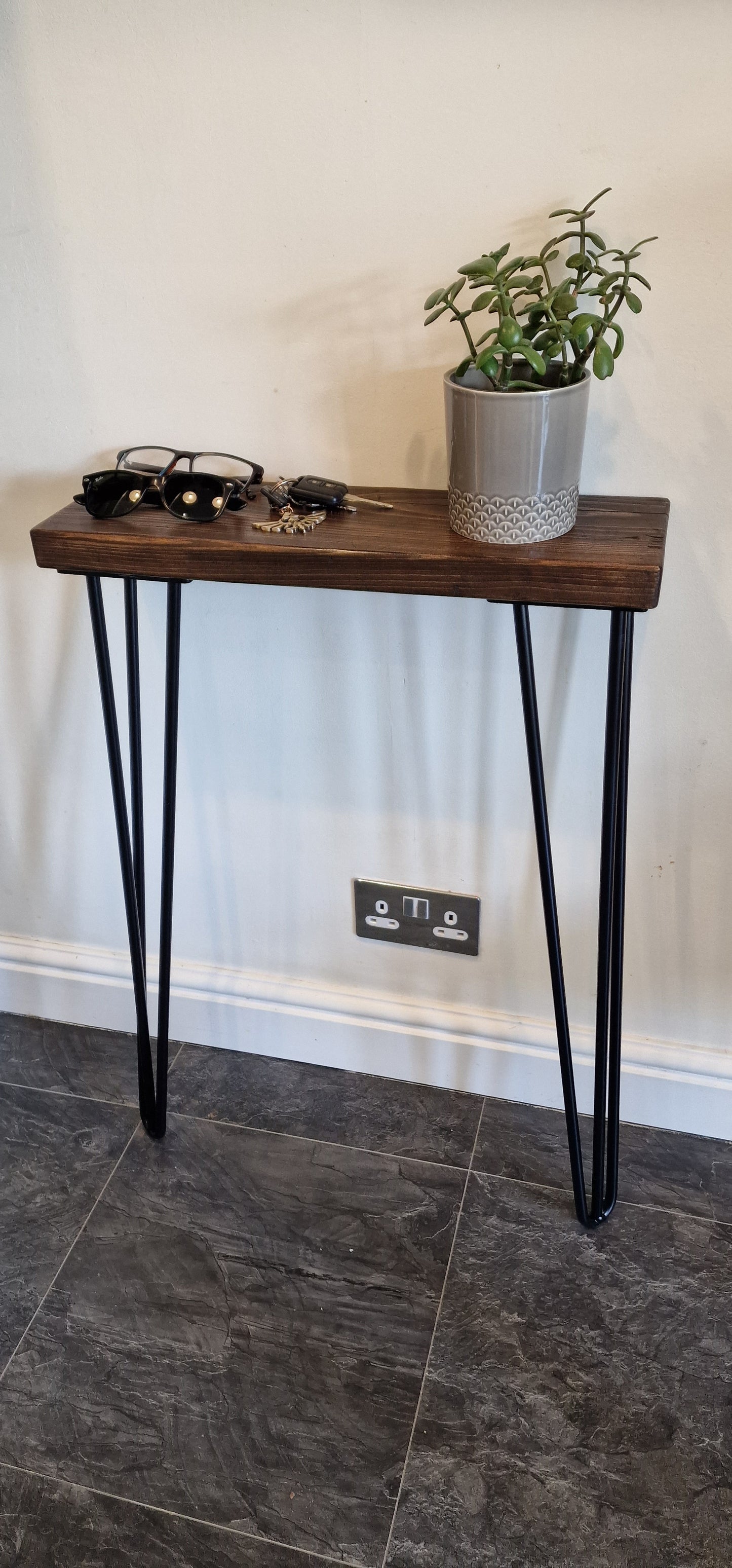 Reclaimed Scaffold Board Console Table - Entryway Table