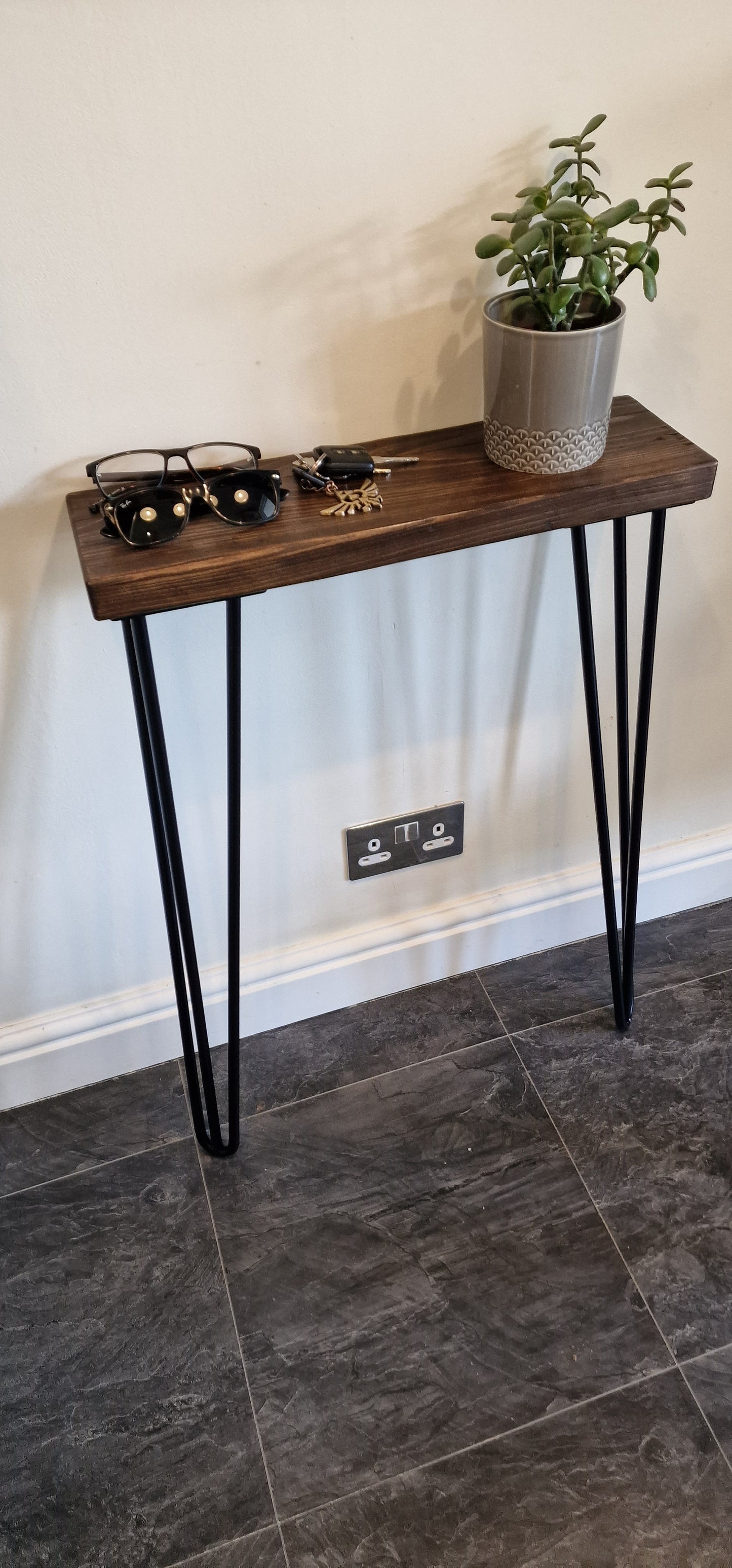 Reclaimed Scaffold Board Console Table - Entryway Table