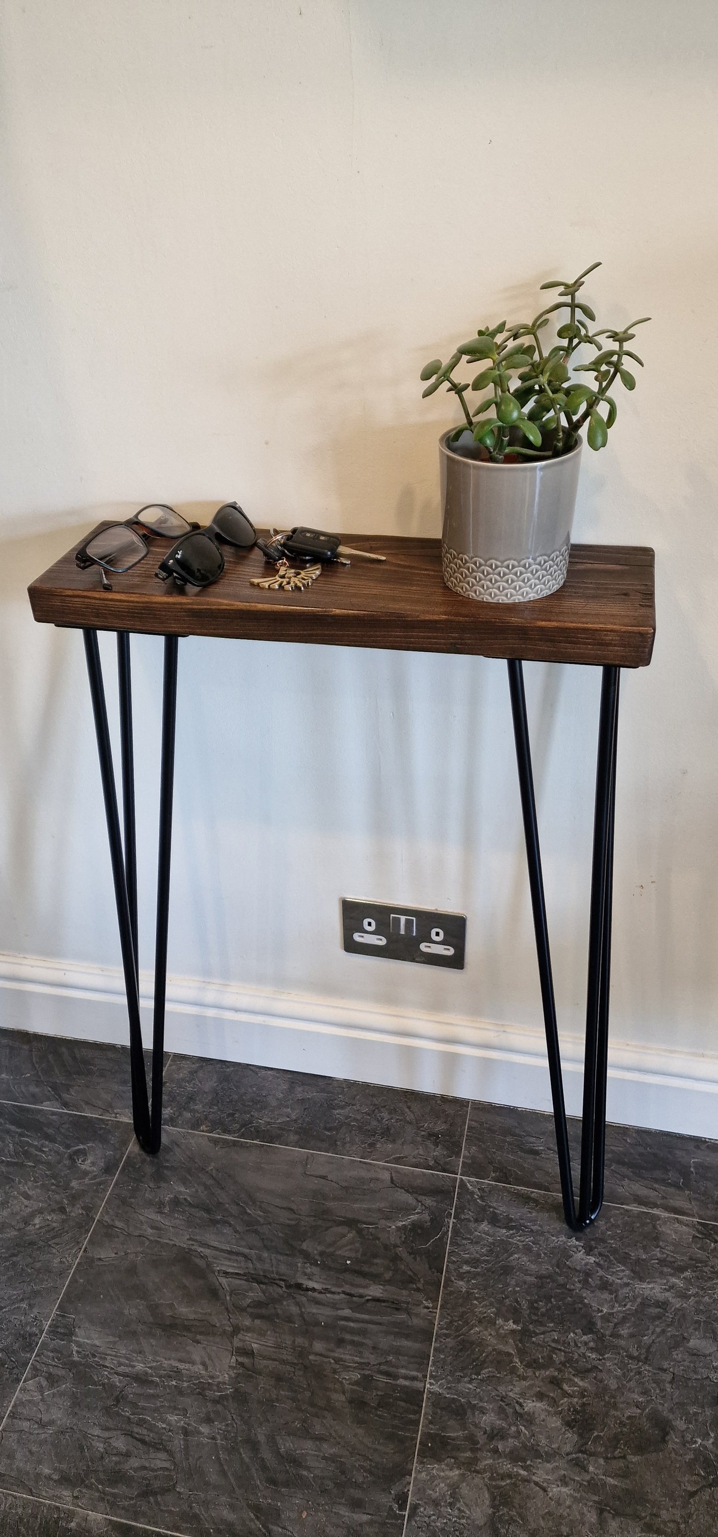 Reclaimed Scaffold Board Console Table - Entryway Table