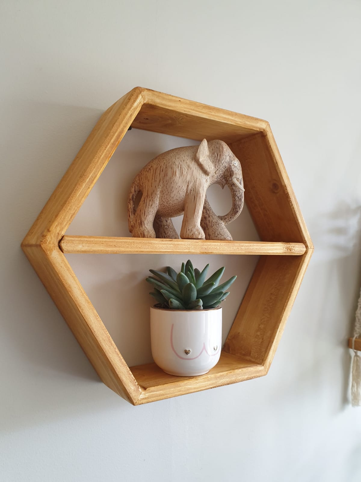 Hexagon Shelves - Hexagon Shelf - Reclaimed Wood Shelf - Honeycomb Shelf