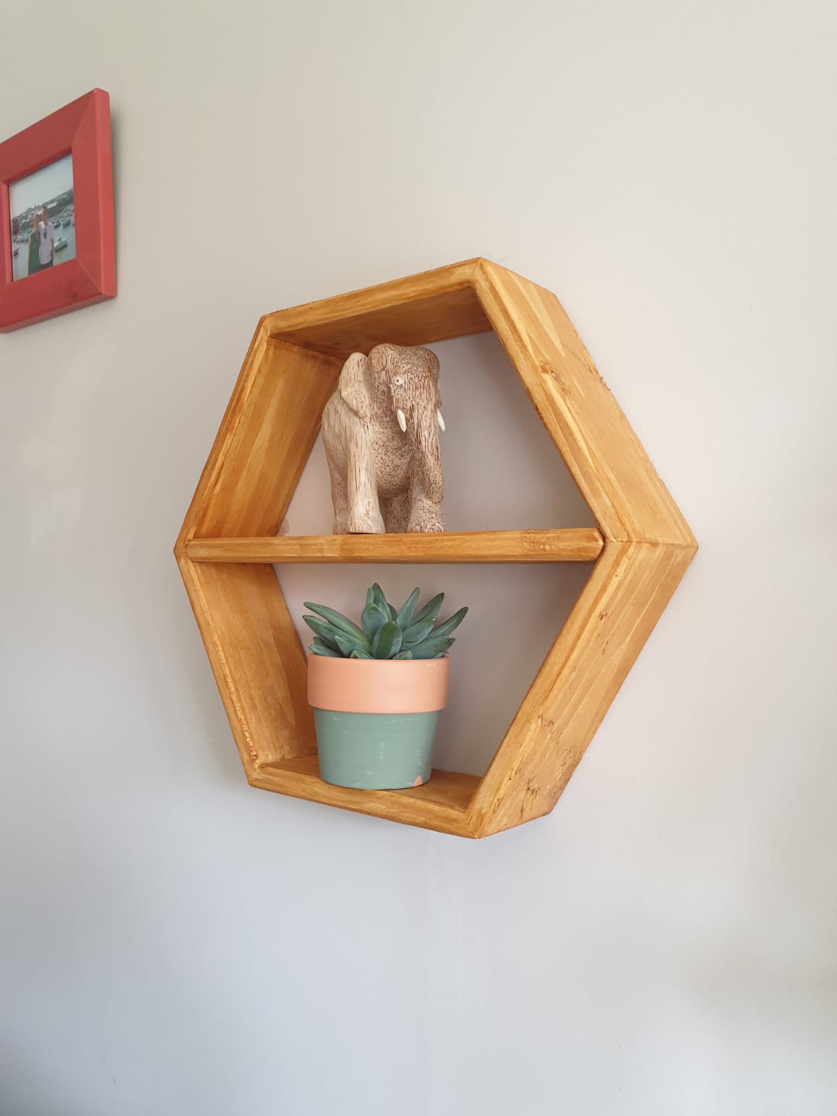 Hexagon Shelves - Hexagon Shelf - Reclaimed Wood Shelf - Honeycomb Shelf