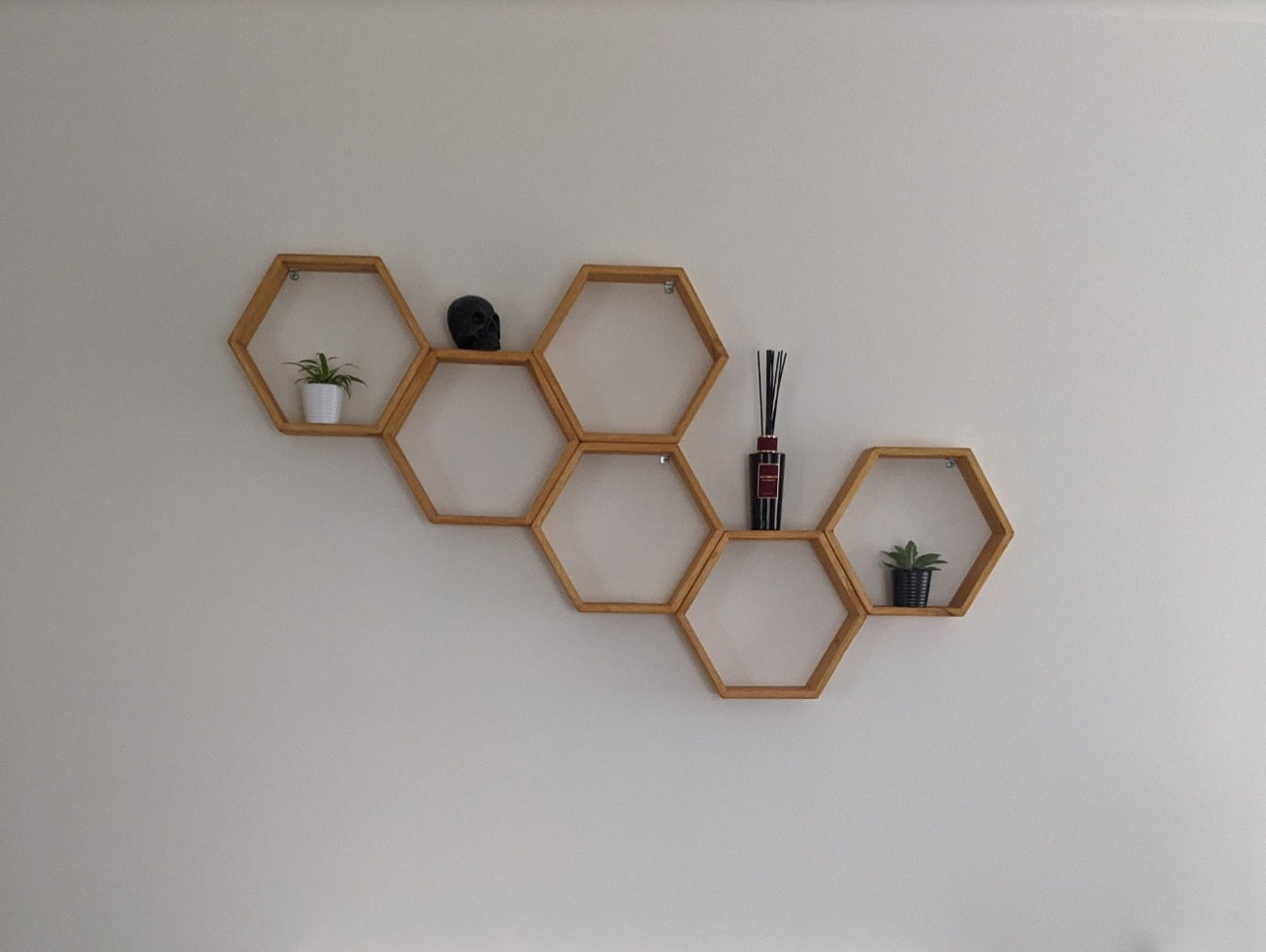 Hexagon Shelves - Hexagon Shelf - Reclaimed Wood Shelf - Honeycomb Shelf