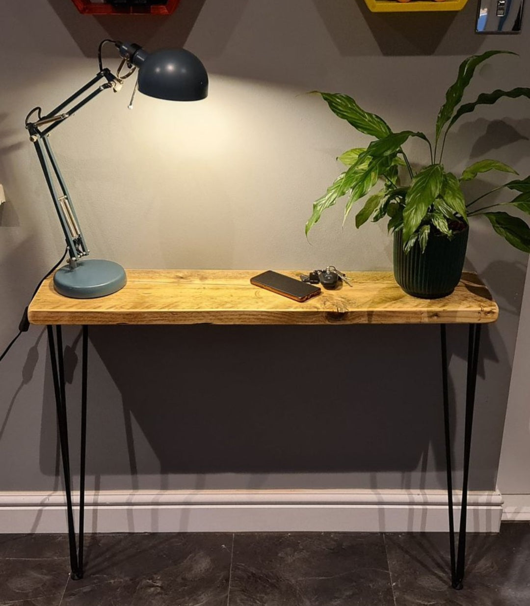 Reclaimed Scaffold Board Console Table - Entryway Table