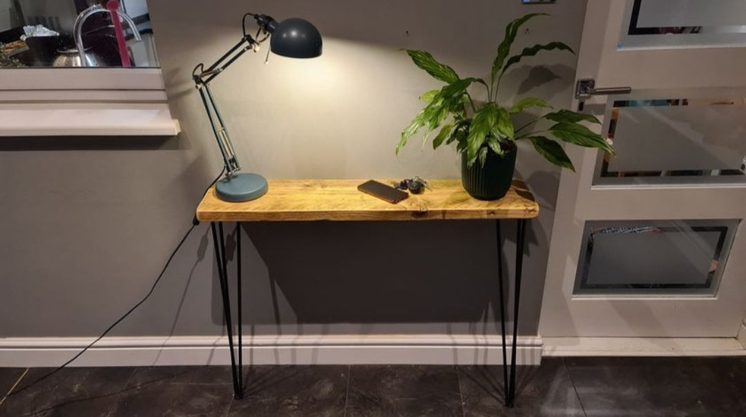 Reclaimed Scaffold Board Console Table - Entryway Table