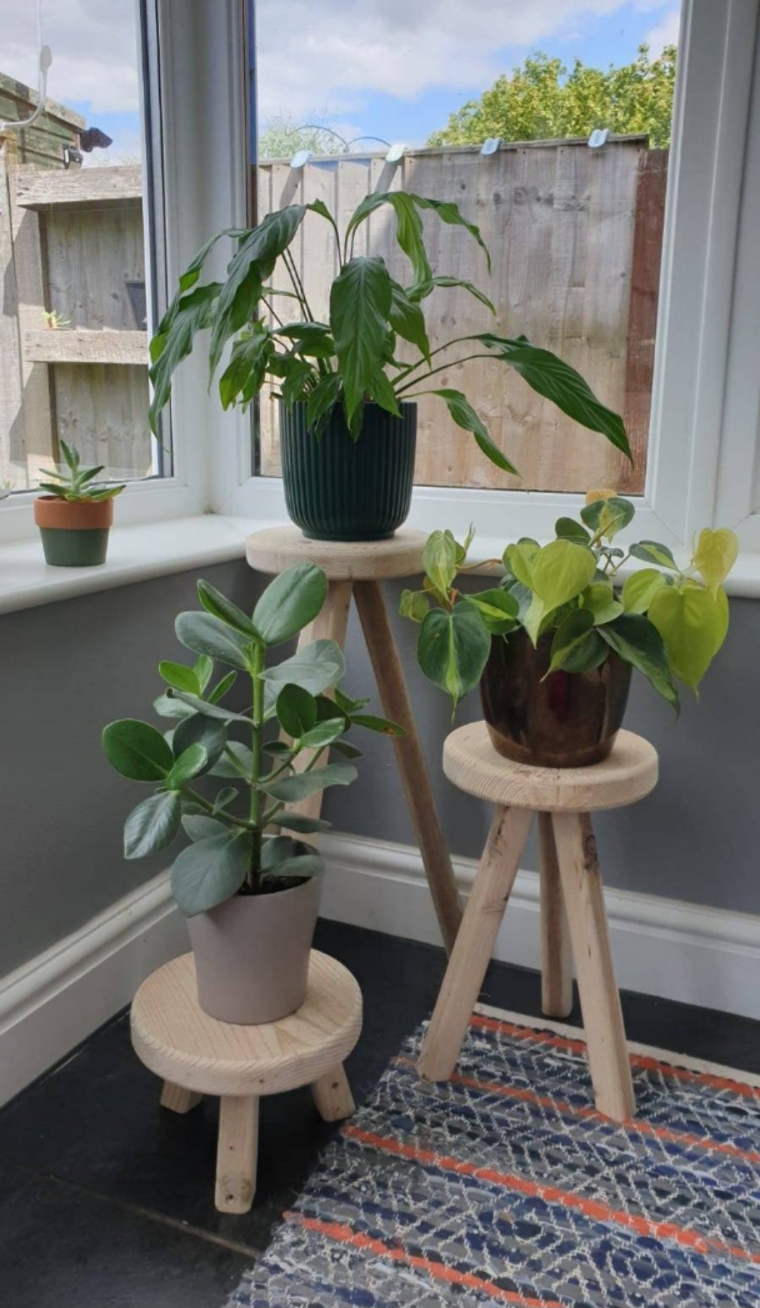 Reclaimed Scaffold Board Plant Stool